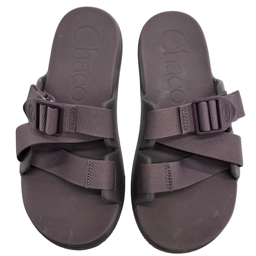 Chaco Chillos Slides Sandals 8 Sparrow Purple Mauve Adjustable Buckle JCH108600